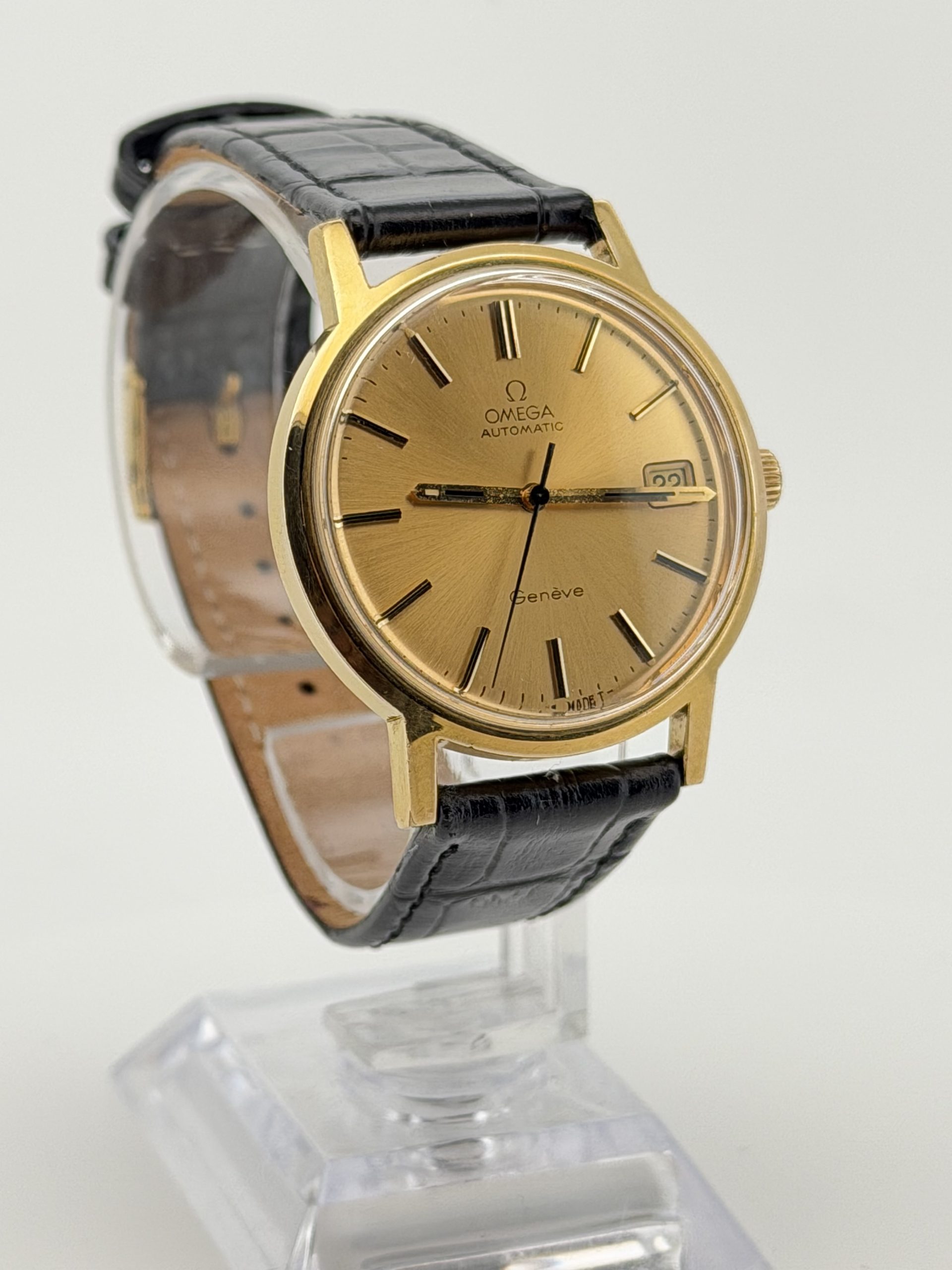Omega Genève Automatic - 1974 mod – Klassisk vintage Omega med nydelig gullskive - Bilde 2