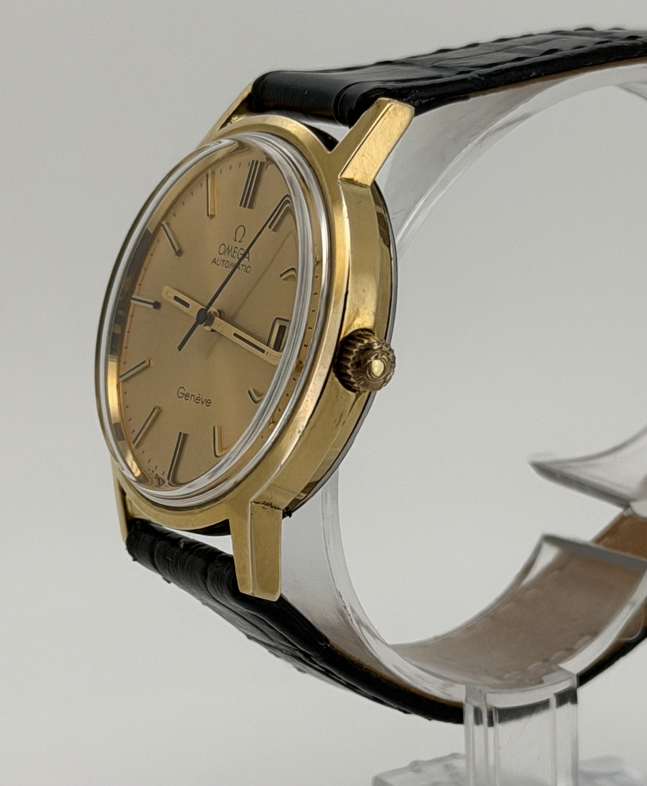 Omega Genève Automatic - 1974 mod – Klassisk vintage Omega med nydelig gullskive - Bilde 8