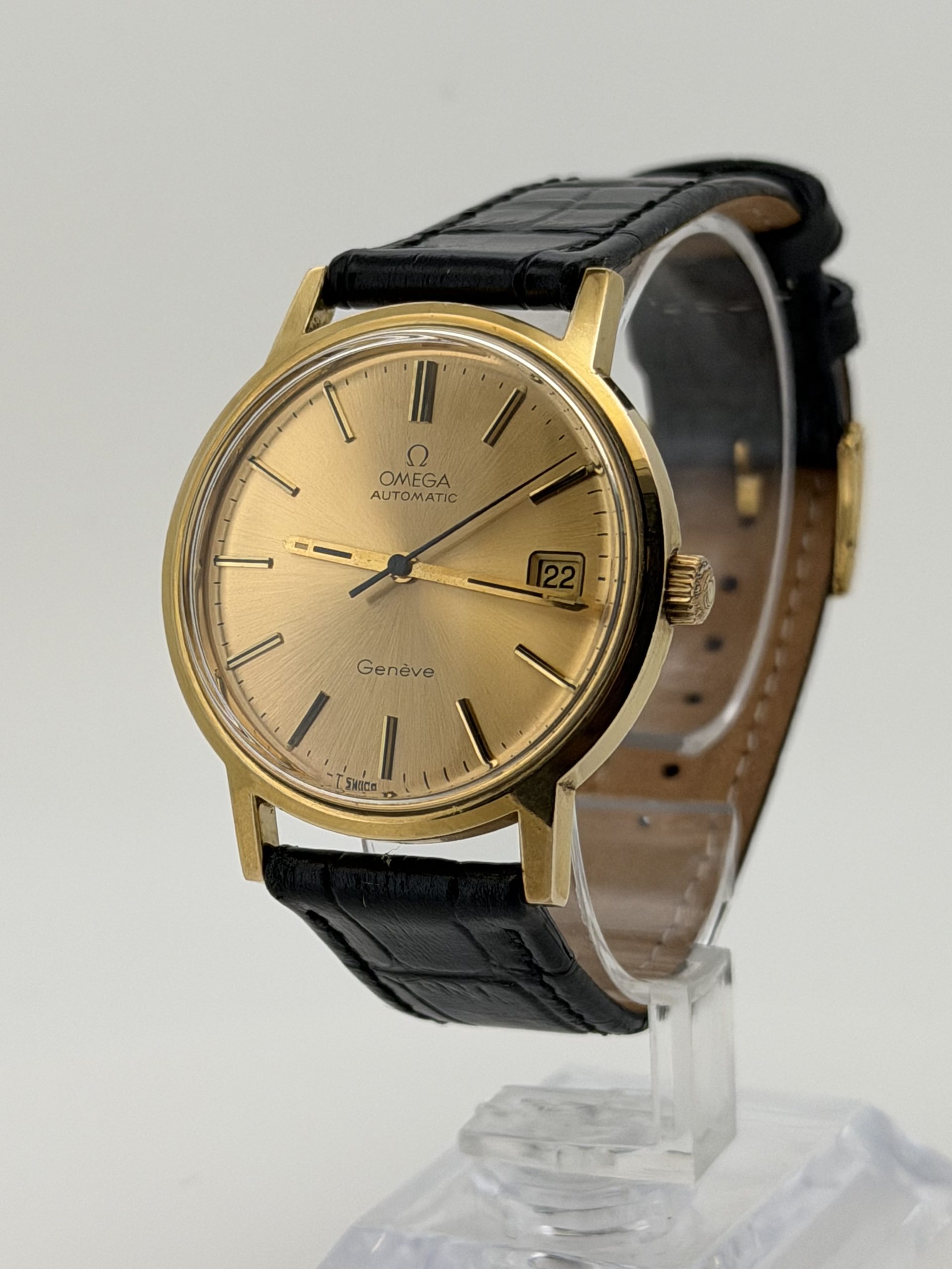 Omega Genève Automatic - 1974 mod – Klassisk vintage Omega med nydelig gullskive - Bilde 9