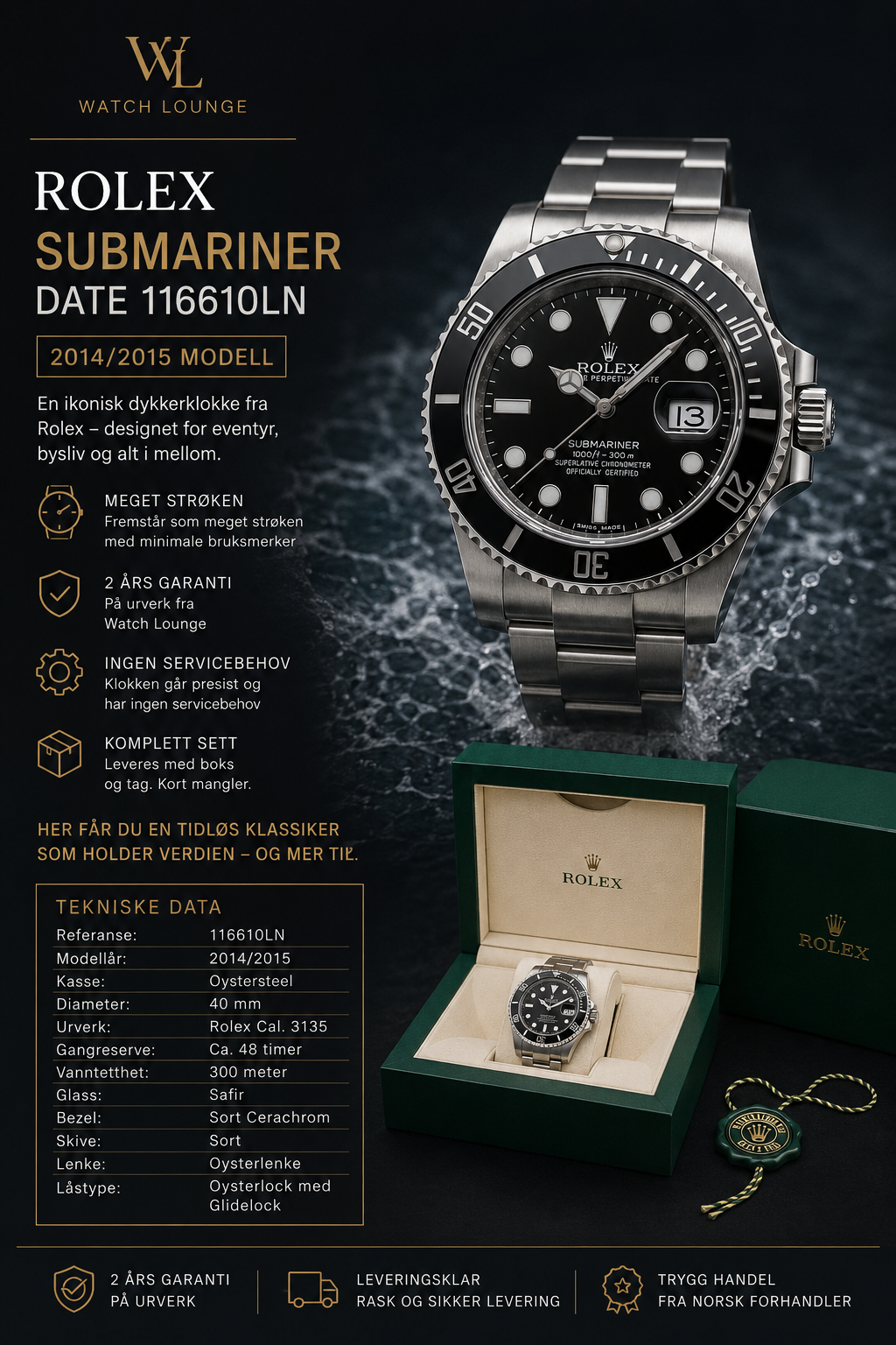 Rolex Submariner Date 116610LN - Bilde 13