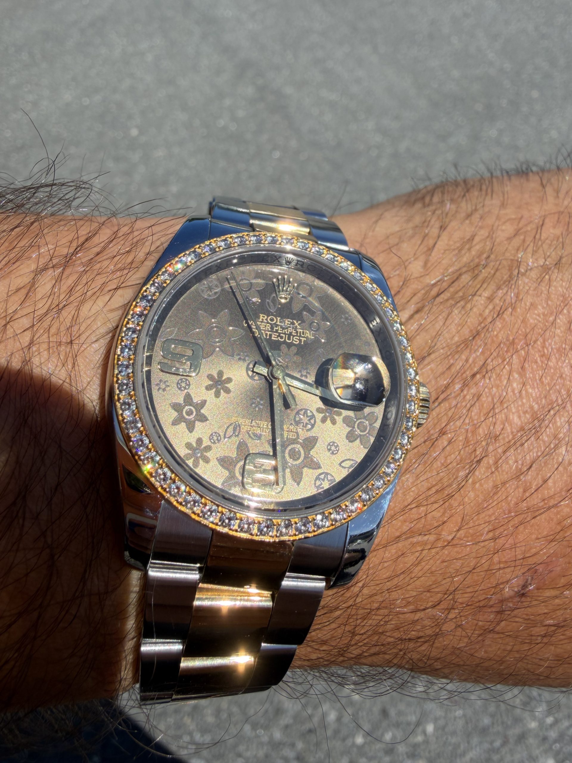 Rolex Datejust 36 Ref. 116243 Floral Dial 2010 - Bilde 12