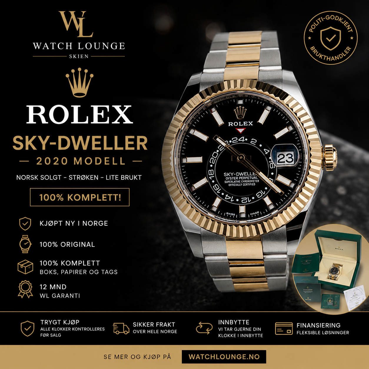 Rolex Sky-Dweller 42 mm – 2020 – Norsk solgt – Komplett - Bilde 20