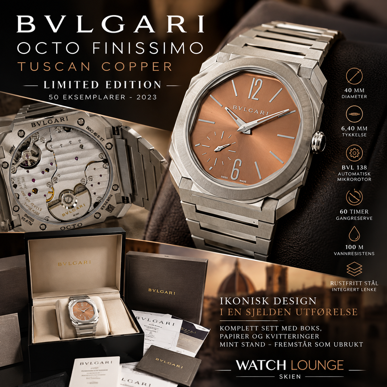 Bulgari Octo Finissimo Tuscan Copper – Limited Edition 50 stk. – 2023