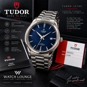 Tudor Style 41 – Ref. 12700 – Blå skive