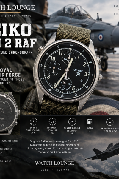 SEIKO GEN 2 7T27-7A20 RAF Military Issued Chronograph – 1996