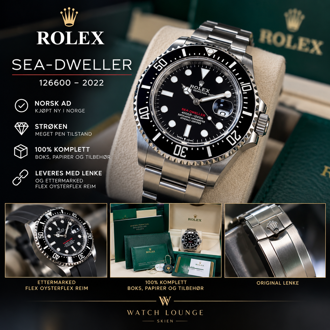 Rolex Sea-Dweller 126600 – 2022 – «Single Red»