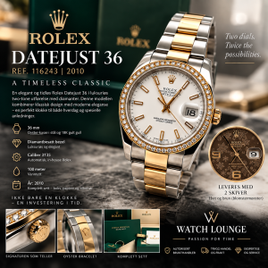 Rolex Datejust 36 – Ref. 116247 – 2010 – Full Set – Diamond Bezel