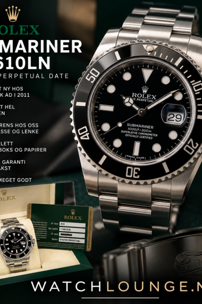 Rolex Submariner Date 116610LN – 2011 – Norsk AD – Komplett sett