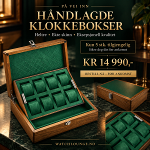 Håndlaget unik klokkeoppbevaring for 8 klokker.