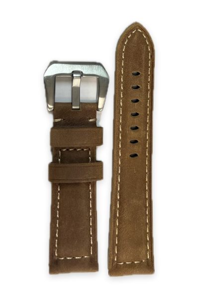 Brun skinnreim 22 mm semsket