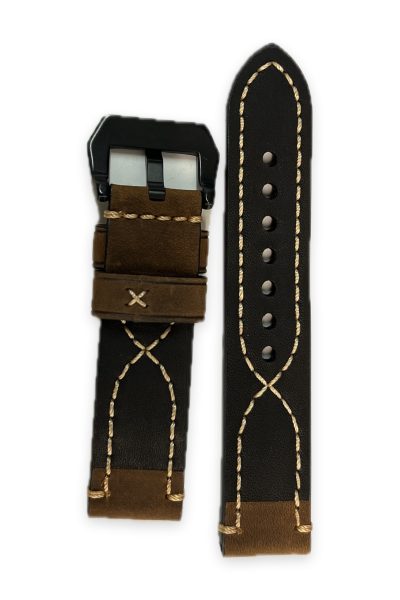 Brun skinnreim 22 mm