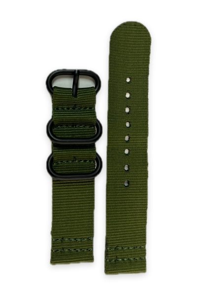 NATO strap med spenne grønn 22mm