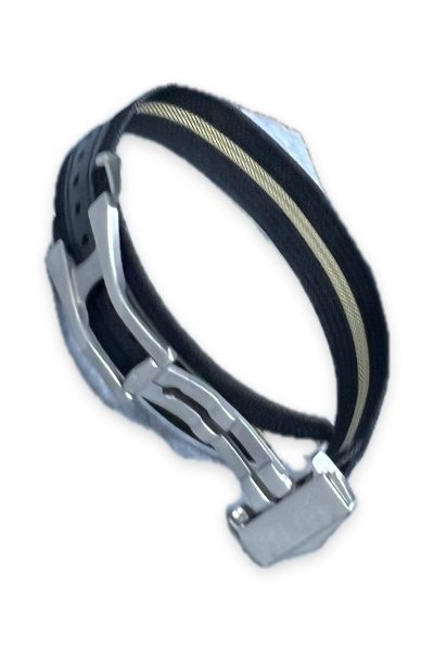 NATO strap med spenne marine blå / grå 20mm