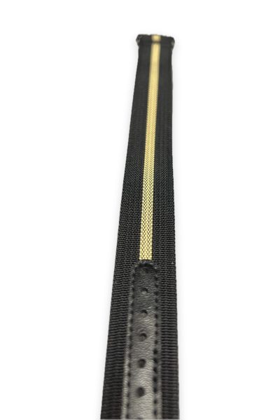 NATO strap med spenne sort / beige 20mm